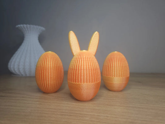 Dekoracyjne jajka wielkanocne drukowane w 3D - zestaw 3 sztuk