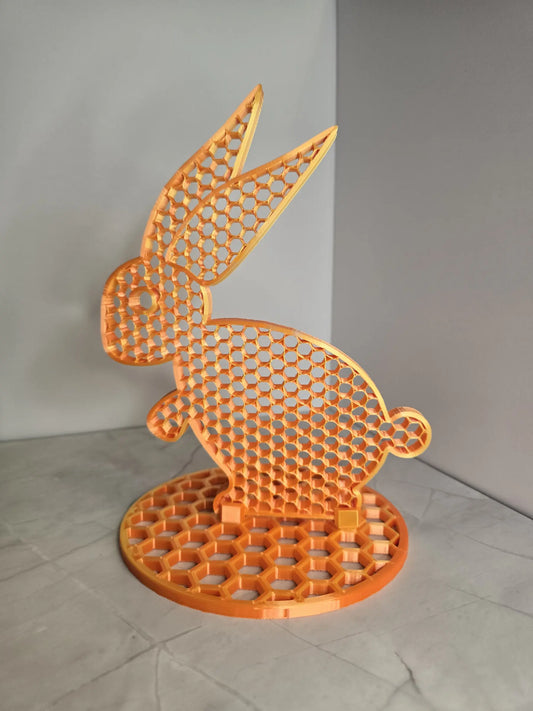 Królik 3D dekoracja L z podstawą - nowoczesny design loft