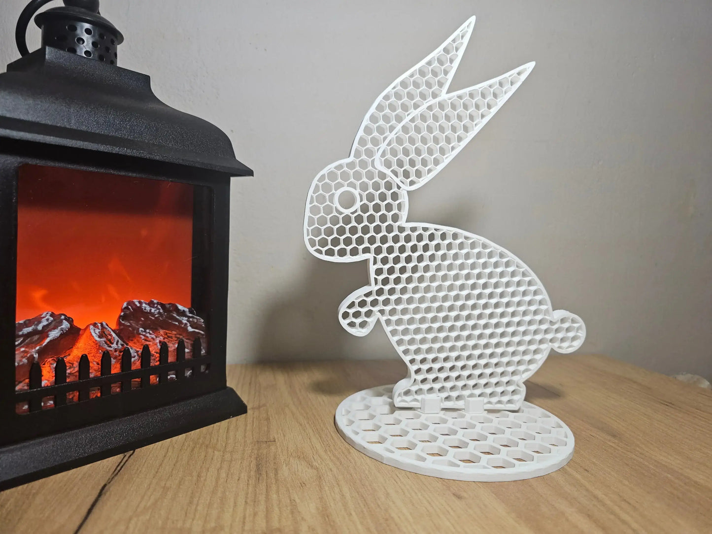 Królik 3D - dekoracja XL z podstawą | nowoczesny design loft Uniikki CraftStudio