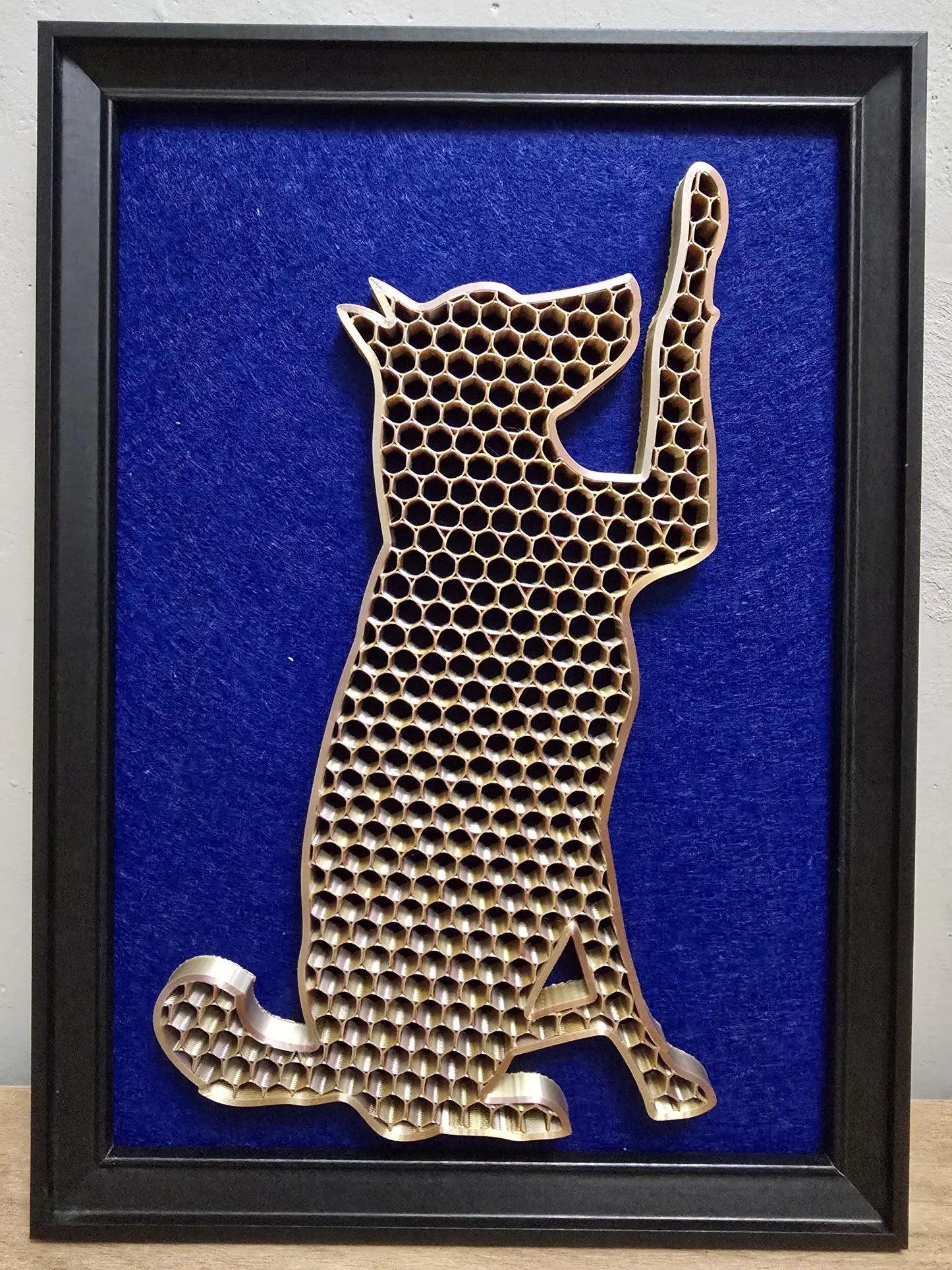 3D XL dog in an A4 frame - modern loft decoration and minimalism