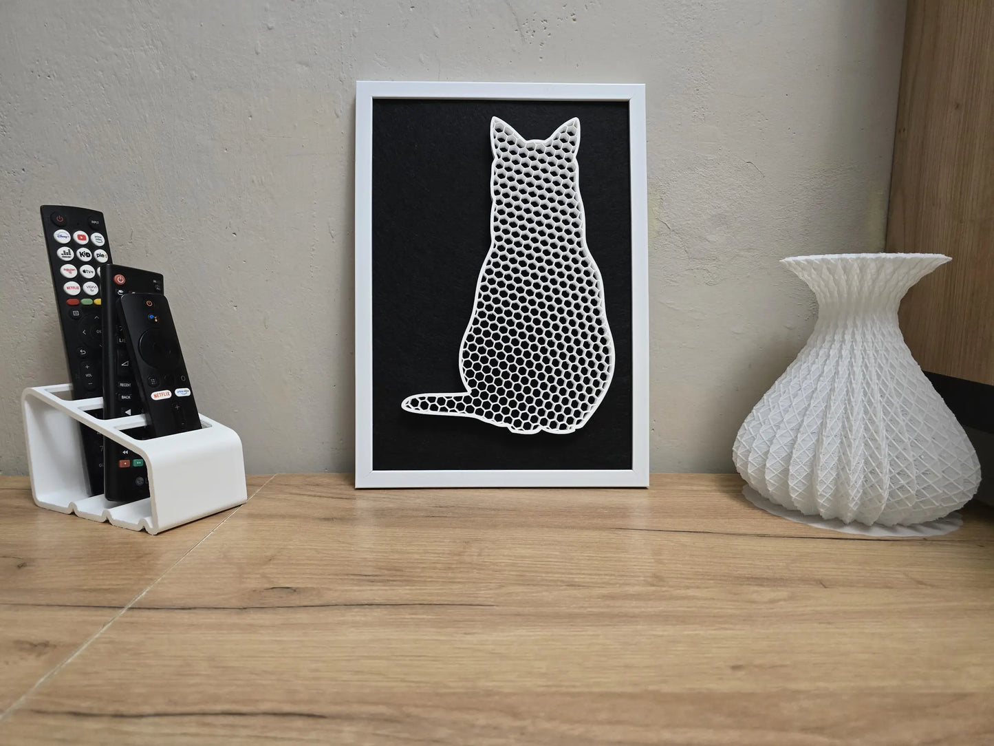 Kot 3D XL w ramce A4 - nowoczesna dekoracja loft i minimalizm