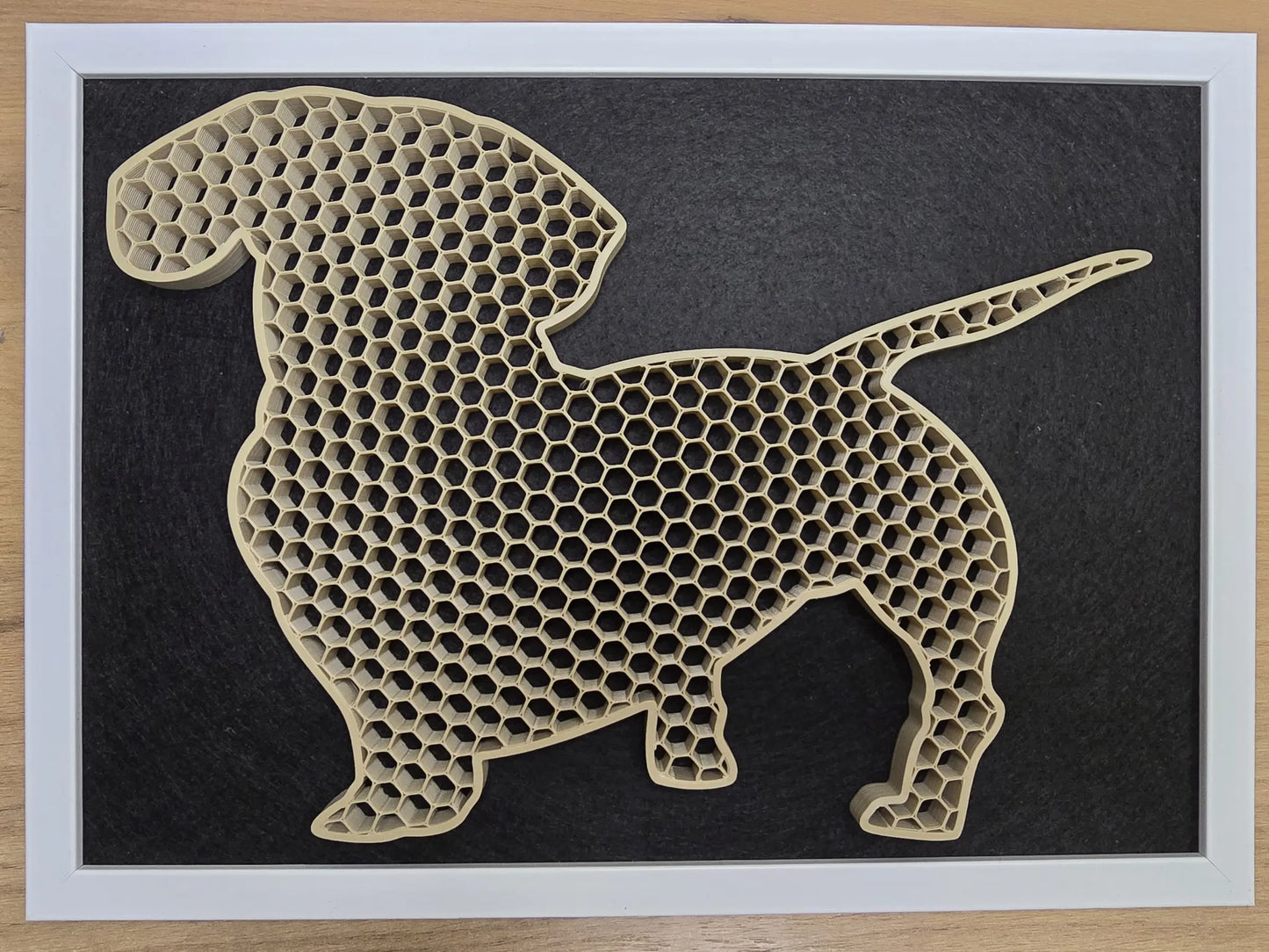 Jamnik 3D XL w ramce A4 - nowoczesna dekoracja loft i minimalizm