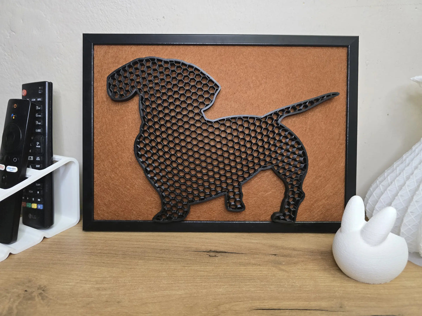 Jamnik 3D XL w ramce A4 - nowoczesna dekoracja loft i minimalizm