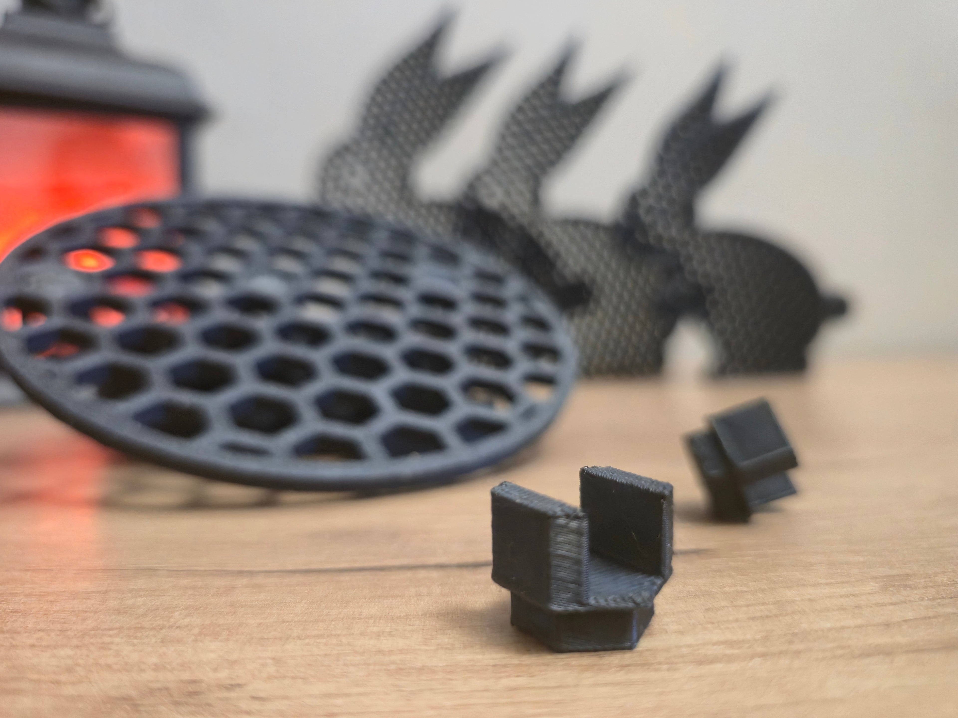 Króliki 3D dekoracja zestaw M+L+XL z podstawą | design loft (CZARNY) (Kopia)